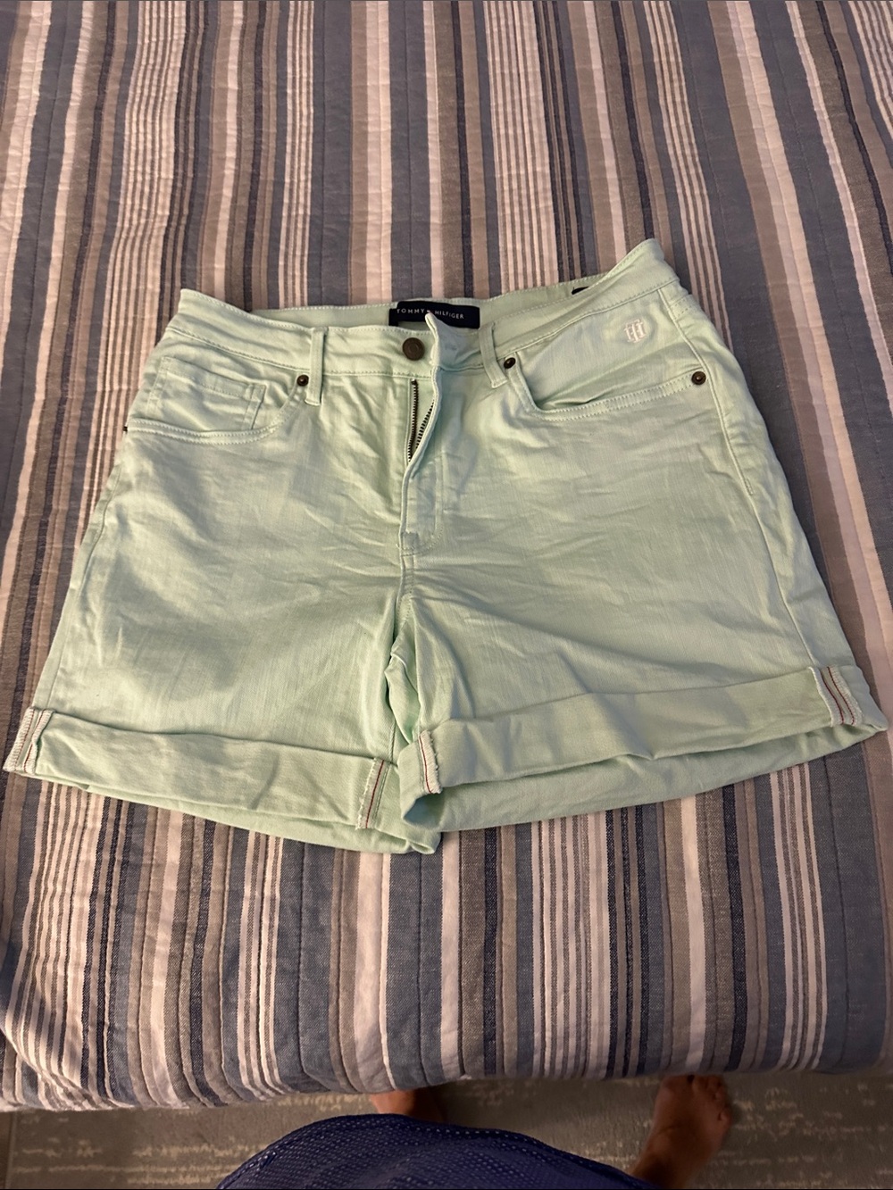 Tommy Hilfiger Light Green Women's Jean Shorts